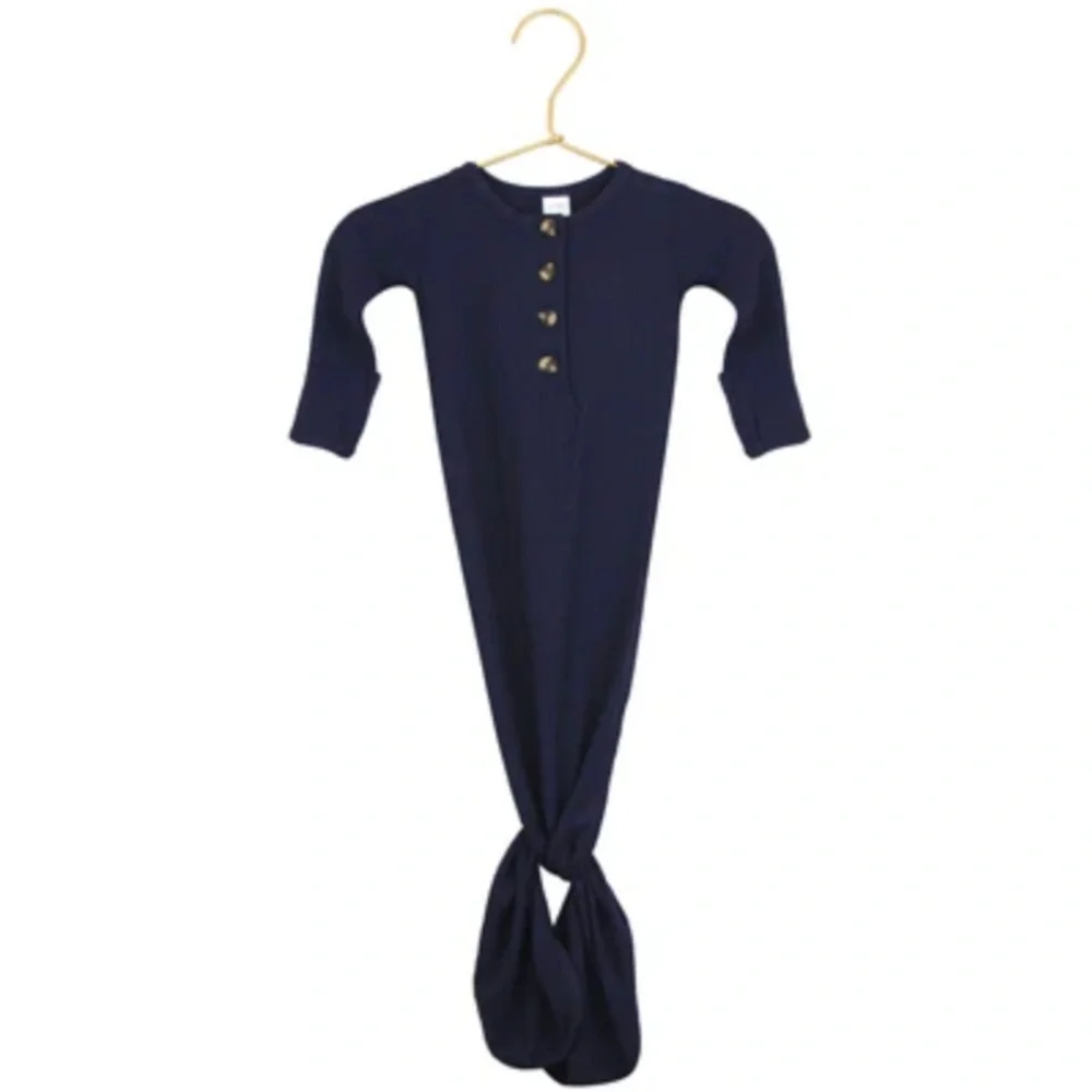 $18 ADD ON‎ lou lou & co. navy bamboo knotted gown newborn Zara Baby Gap Peek